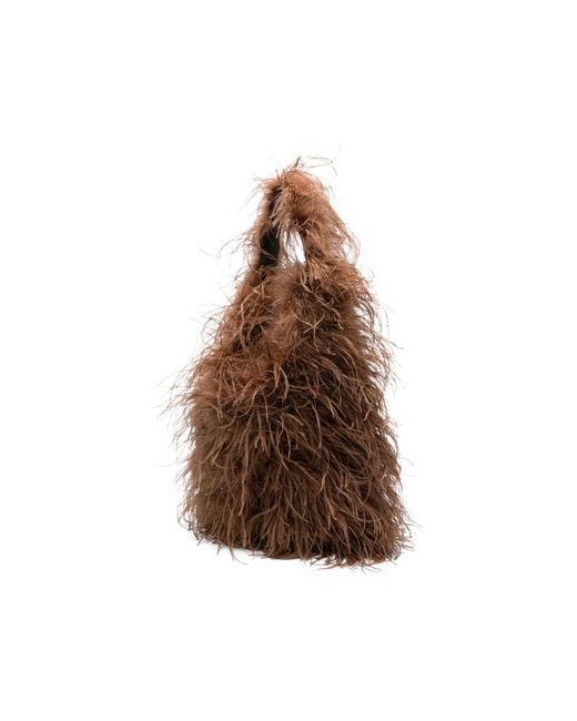 Yves Salomon Brown Shoulder Bags