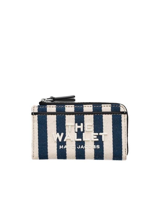 Marc Jacobs Blue Stripe Top Zip-Wallet