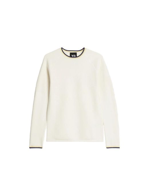 Y-3 X Wales Bonner White X Wales Bonner Raglan-Sleeve Sweater for men