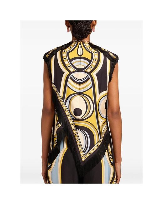 LaDoubleJ Black Scarf Top Silk