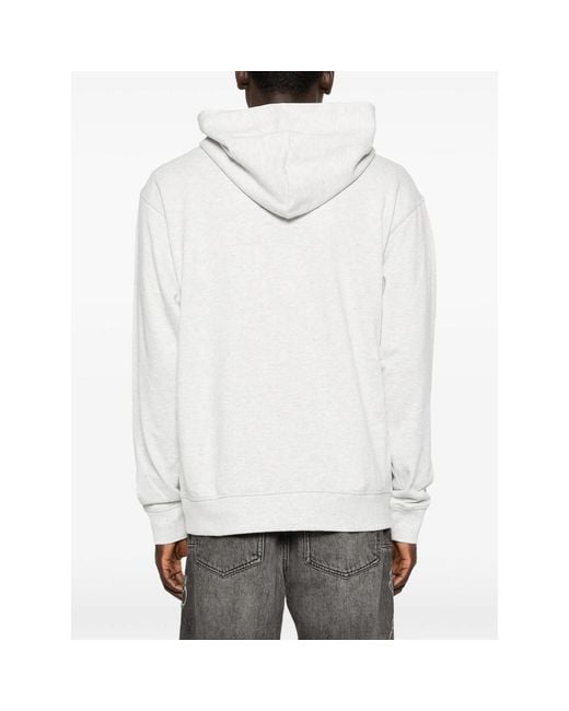 New Balance White Hooded Zip Hoodie for men