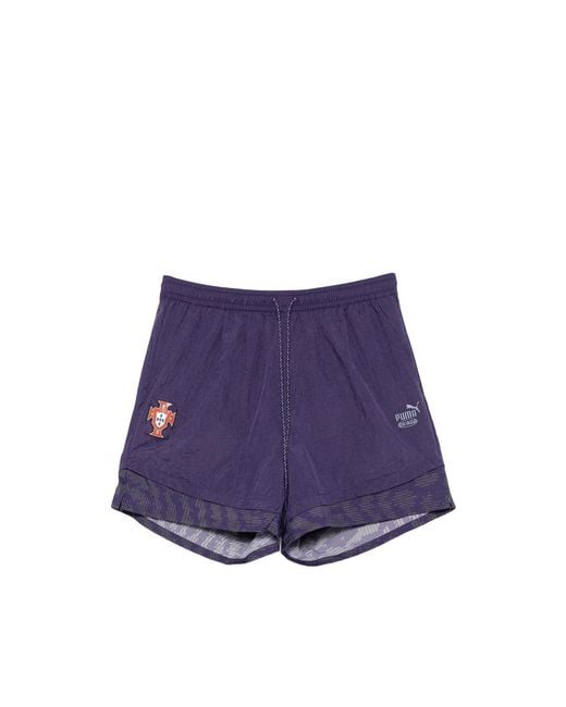 PUMA Purple X Fpf X Sb King Logo-Patch Drawstring Shorts for men