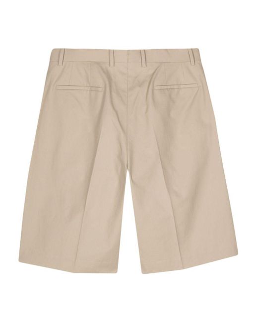 Ferragamo Natural Pressed-Crease Bermuda Shorts for men