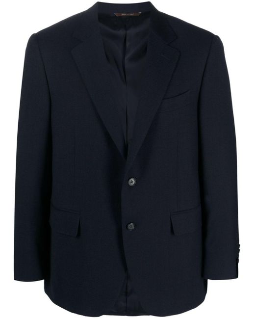 Canali Blue Single-breasted Wool Blazer for men