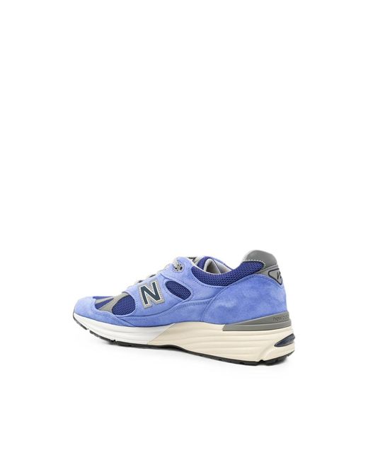 New Balance Blue 991 Logo-Detail Sneakers for men