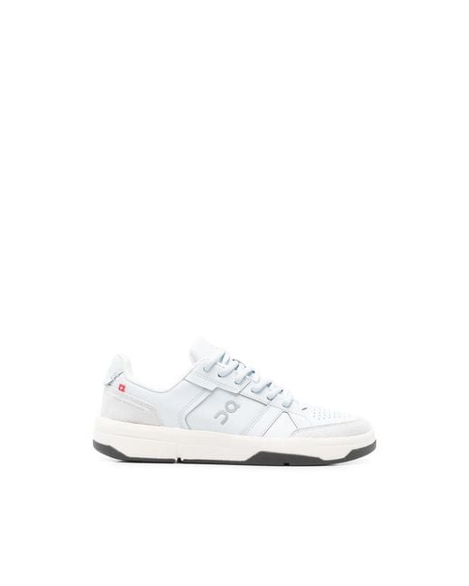 On Shoes White The Rouger Perforated-Detail Sneakers
