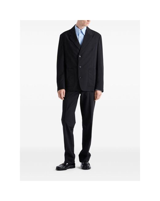 Prada Blue Straight Trousers for men