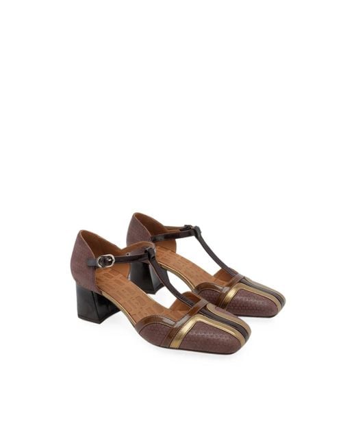 Chie Mihara Brown Volai Squared-Toe Pumps