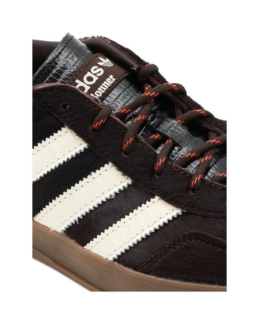 Adidas Black X Wales Bonner Gazelle Indoor Pony-Hair Sneakers for men