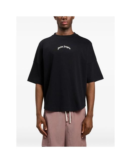 Palm Angels Black T-Shirts & Vests for men
