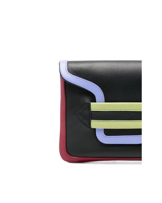Pierre Hardy Black Colourblock Strap Clutch