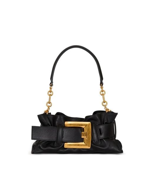 Balmain Black Mini Anthem Clutch Bag