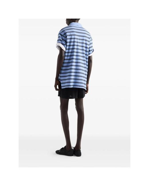 Prada Blue Polo Shirts for men