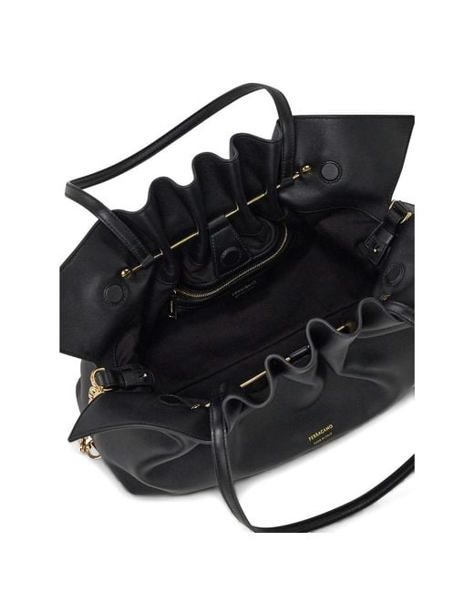 Ferragamo Black Soft-Bag M