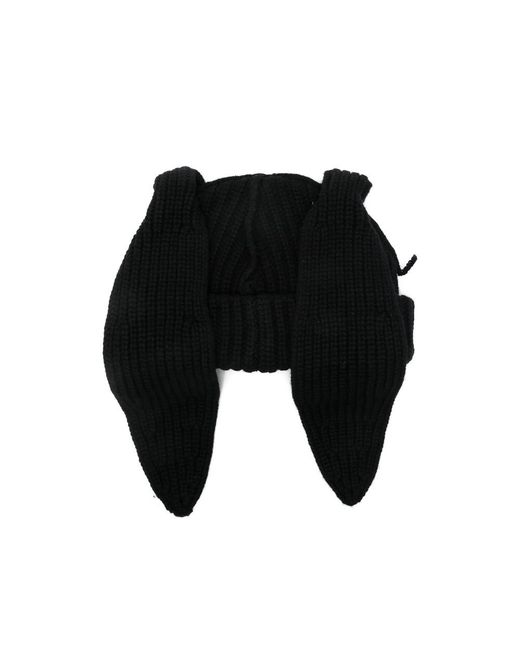 Charles Jeffrey Black Ears Knitted Beanies Hat for men