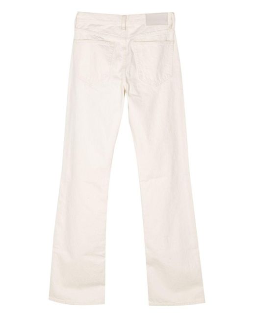 Calvin Klein White Mid-Rise Bootcut Jeans