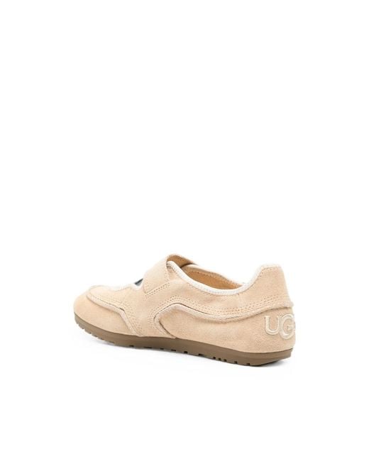 Ugg Natural Mary Jane Touch-Strap Suede Ballet Flats