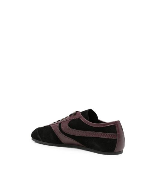 Dries Van Noten Black Lace-Up Leather Sneakers for men