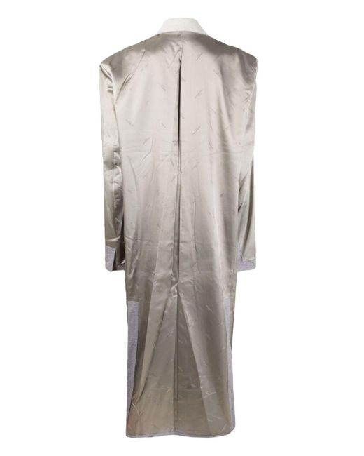 Vetements Gray Single-Breasted Panelled Coat