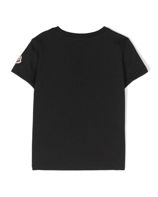 Moncler Black Monogram Cotton T-Shirt