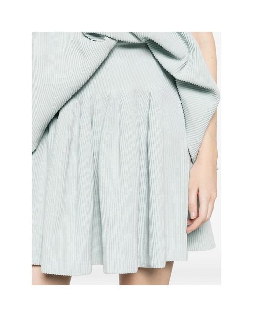 CFCL Blue Hypha Glitter Pleated Mini Skirt