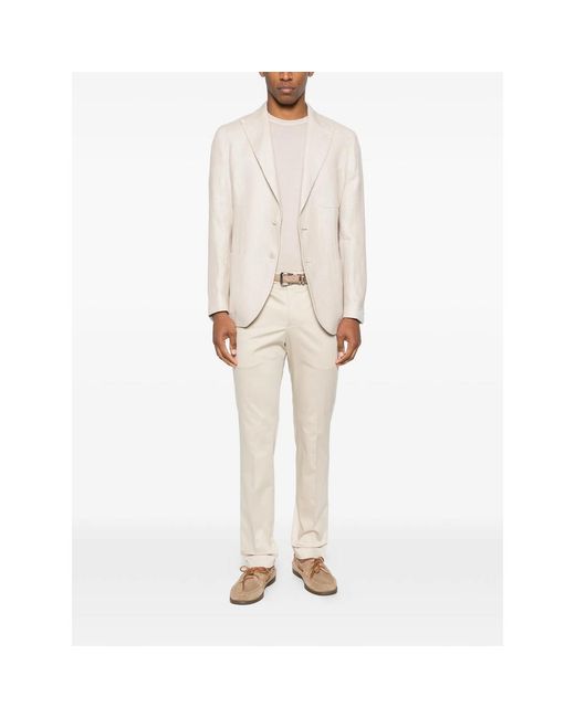 PT Torino Natural Pressed-Crease Slim-Fit Tailored Trousers for men