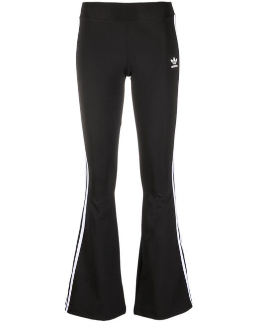 Adidas Black 3-stripes Flared leggings