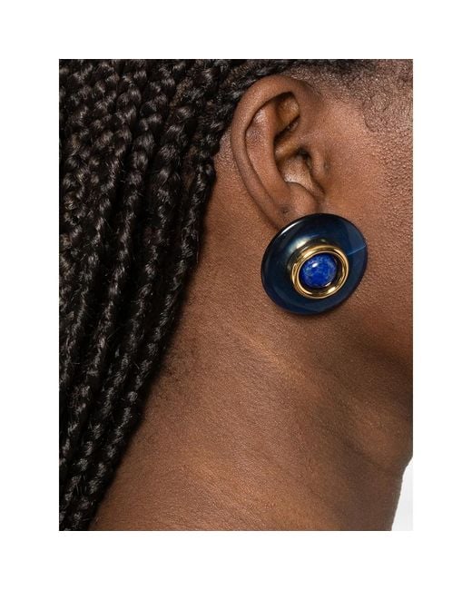 Jennifer Behr Blue Round-Shape Earrings