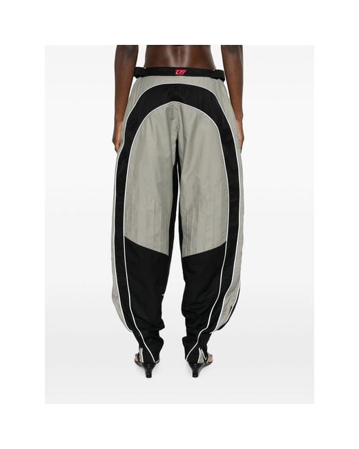 The Attico Gray Logo-Patch Trousers