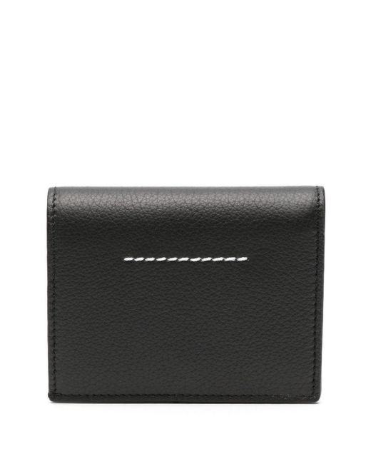 MM6 by Maison Martin Margiela Black Numeric Bi-Fold Leather Wallet