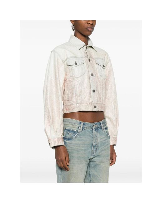 Haikure White Pocket Buttoned Jacket