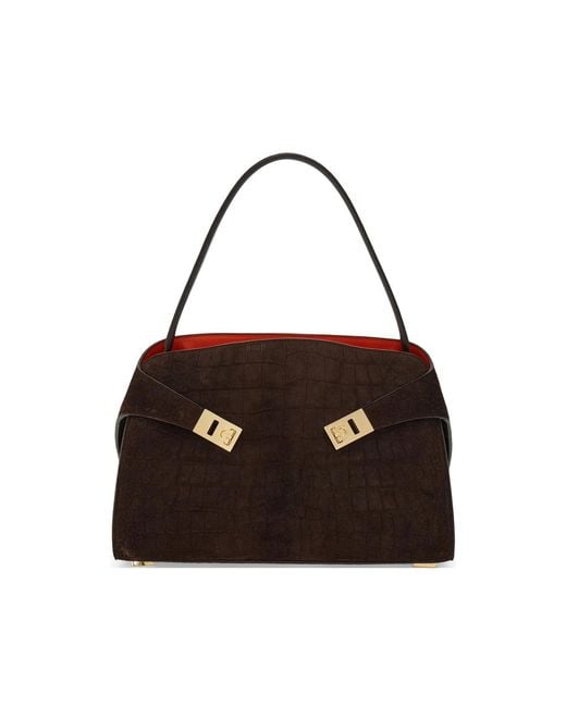 Ferragamo Black Shoulder Bags