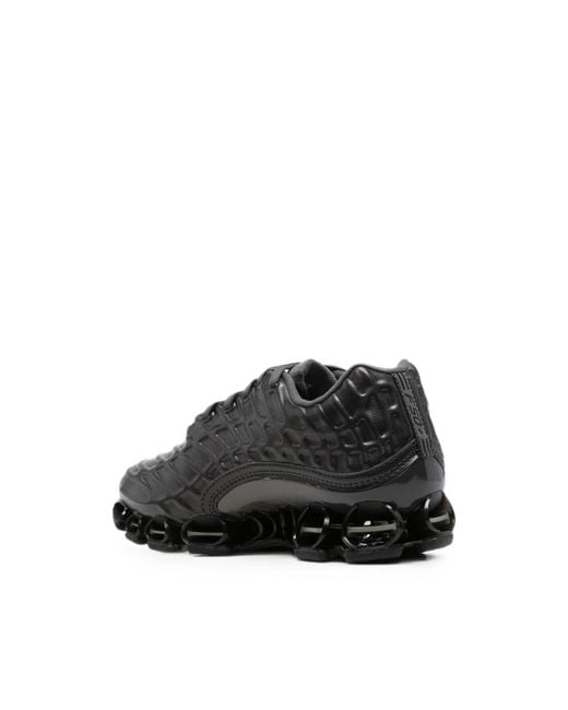 Adidas Black Embossed-Panel Sneakers for men