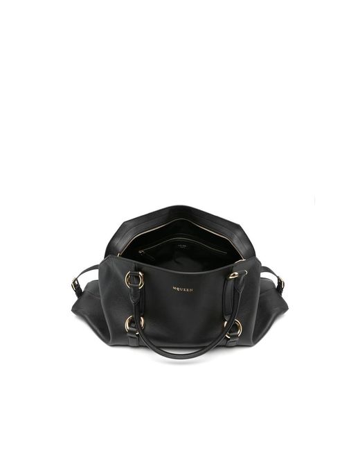 Alexander McQueen Black Farringdon Ring-Detail Tote Bag