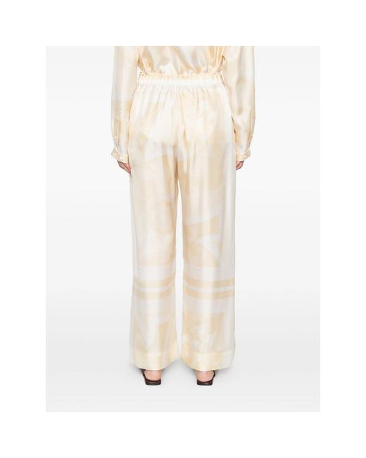 Carven White Patterned Trousers
