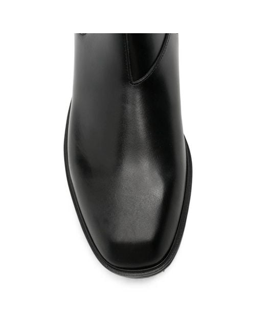 VINNY'S Black Elasticated-Side Panel Boots for men