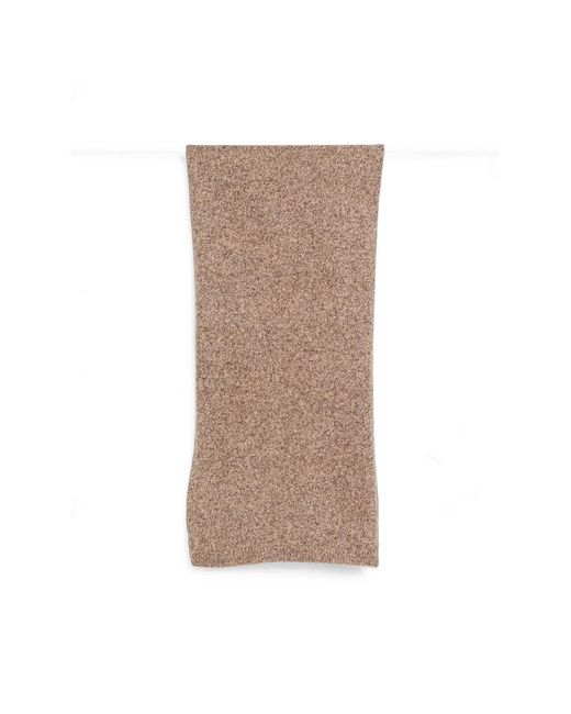 Soft Goat Brown Marled Knitted Scarf