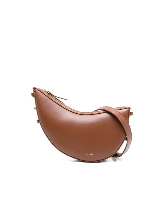 Soeur Brown Small Wino Leather Shoulder Bag