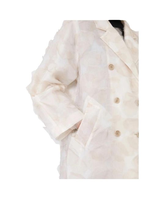 Max Mara White Neutrals Coats