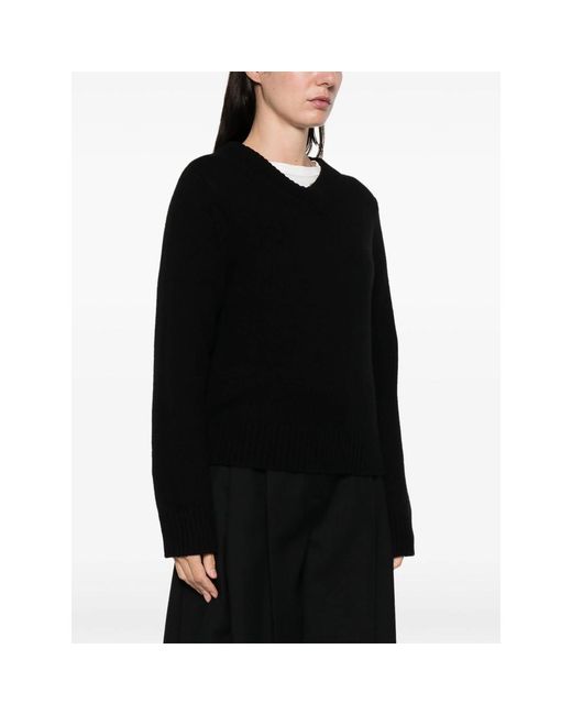 Soft Goat Black V-Neck Sweater