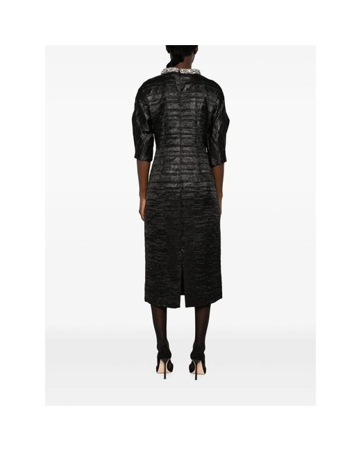 Jonathan Simkhai Black Crystal-Embellished Midi Dress