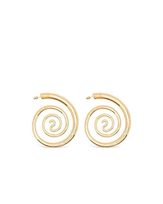 Panconesi Metallic Spiral Serpent Earrings