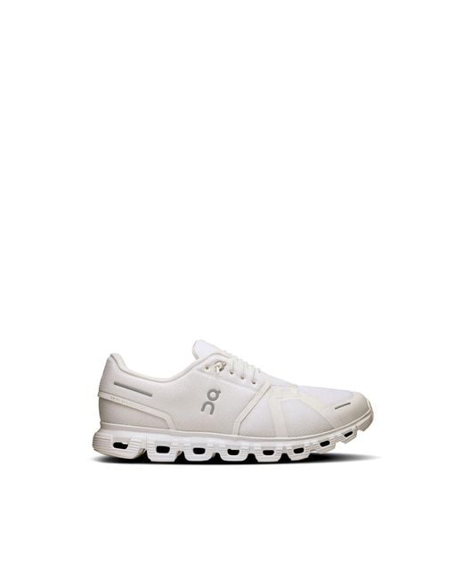 On Shoes White Cloud 6 Mesh Sneakers for men