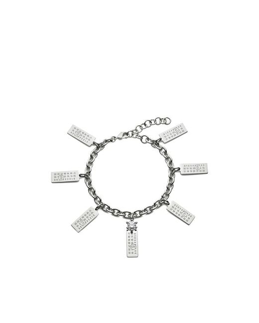 MM6 by Maison Margiela Metallic Charms Chain Bracelet for men