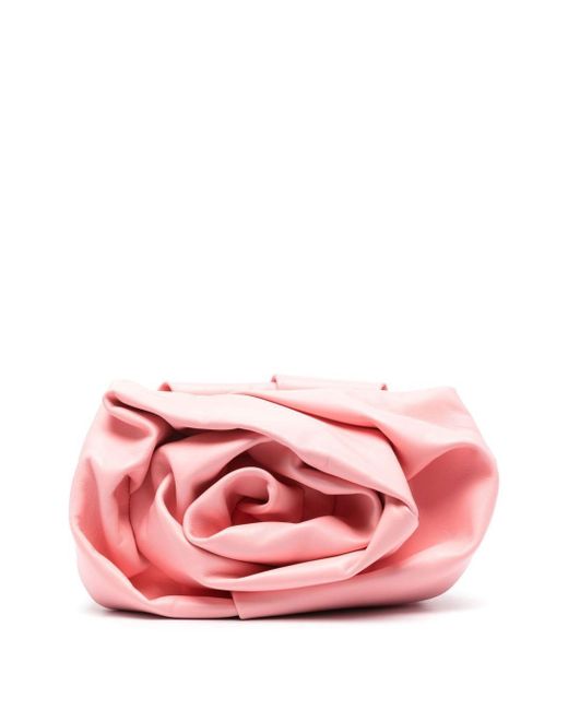 Burberry Pink Rose Leather Clutch Bag