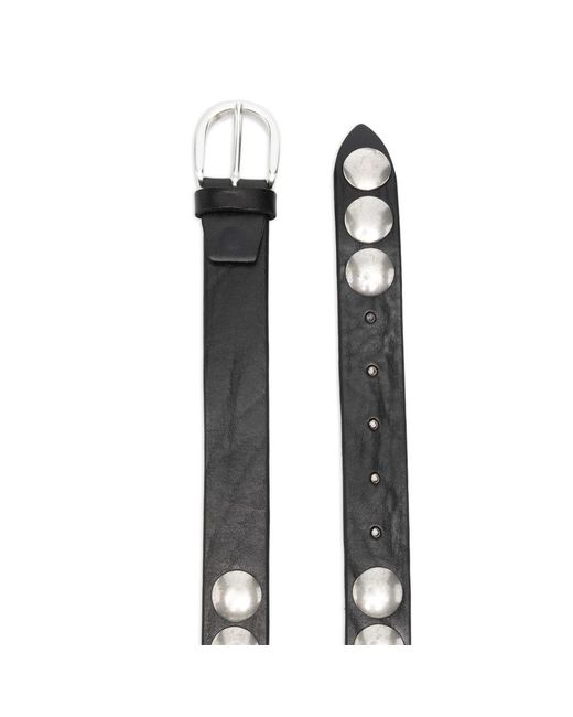 Eraldo Black Studded Belt for men