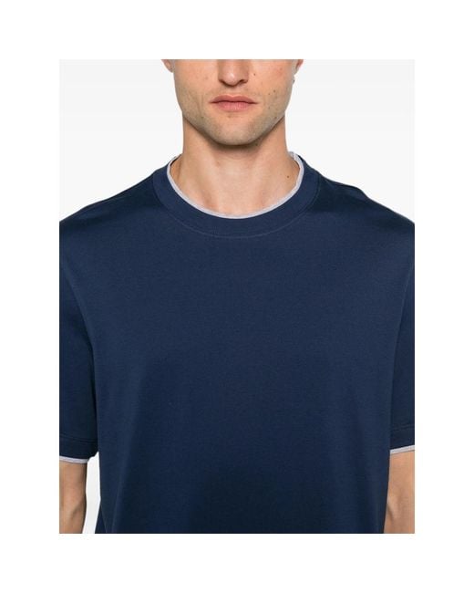 Brunello Cucinelli Blue T-Shirts & Vests for men