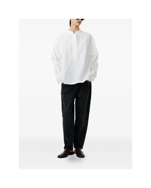 Studio Nicholson White Vega Button Placket Shirt