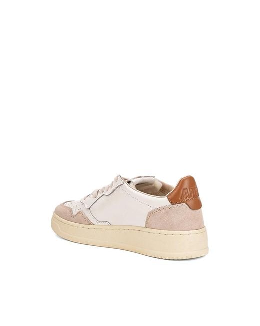 Autry Natural Perforated Panelled Sneakers for men