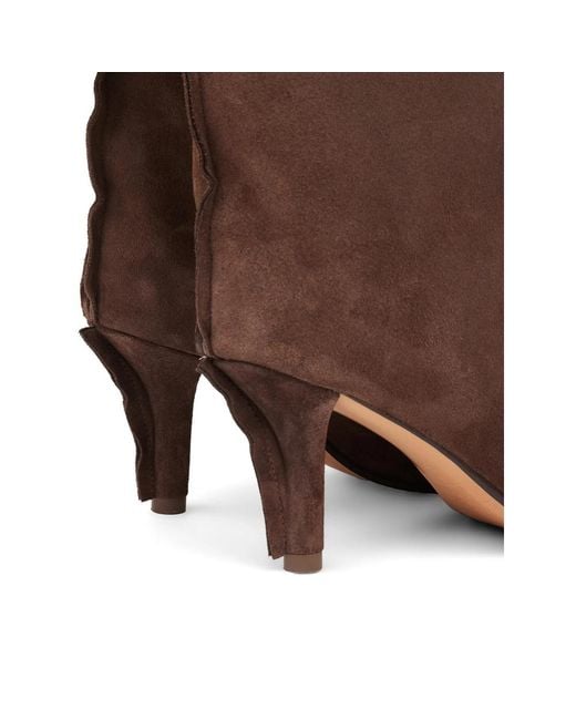 MM6 by Maison Margiela Brown Anatomic Suede Boots